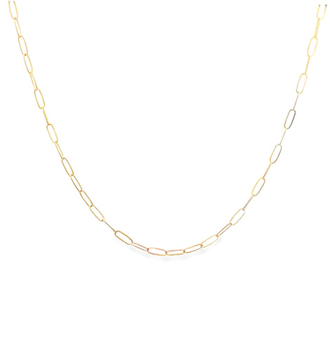 LS-332-02 Gold-filled Paperclip Layering Chain